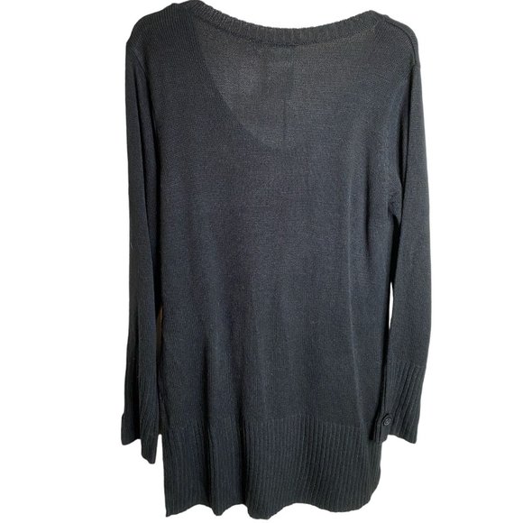 Extra Touch Womens Vtg. Black Acrylic Sweater Size 3X Dark Academia Goth Witchy - Picture 2 of 10